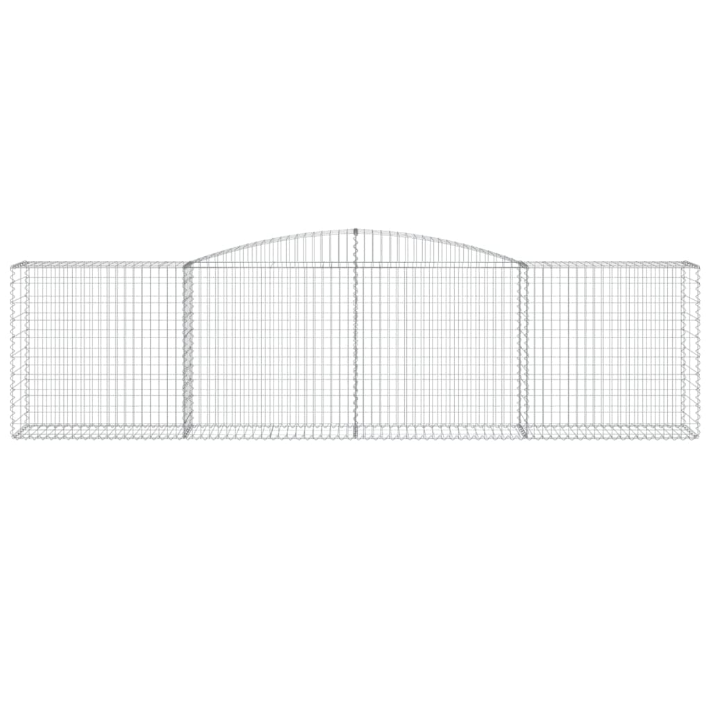 vidaXL Coșuri gabion arcuite 25 buc, 400x50x100/120 cm fier galvanizat