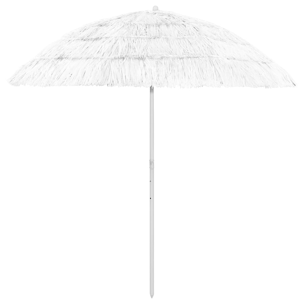 vidaXL Umbrelă de soare de plajă Hawaii, alb, 240 cm vidaXL Umbrelă de soare de plajă Hawaii, alb, 240 cm