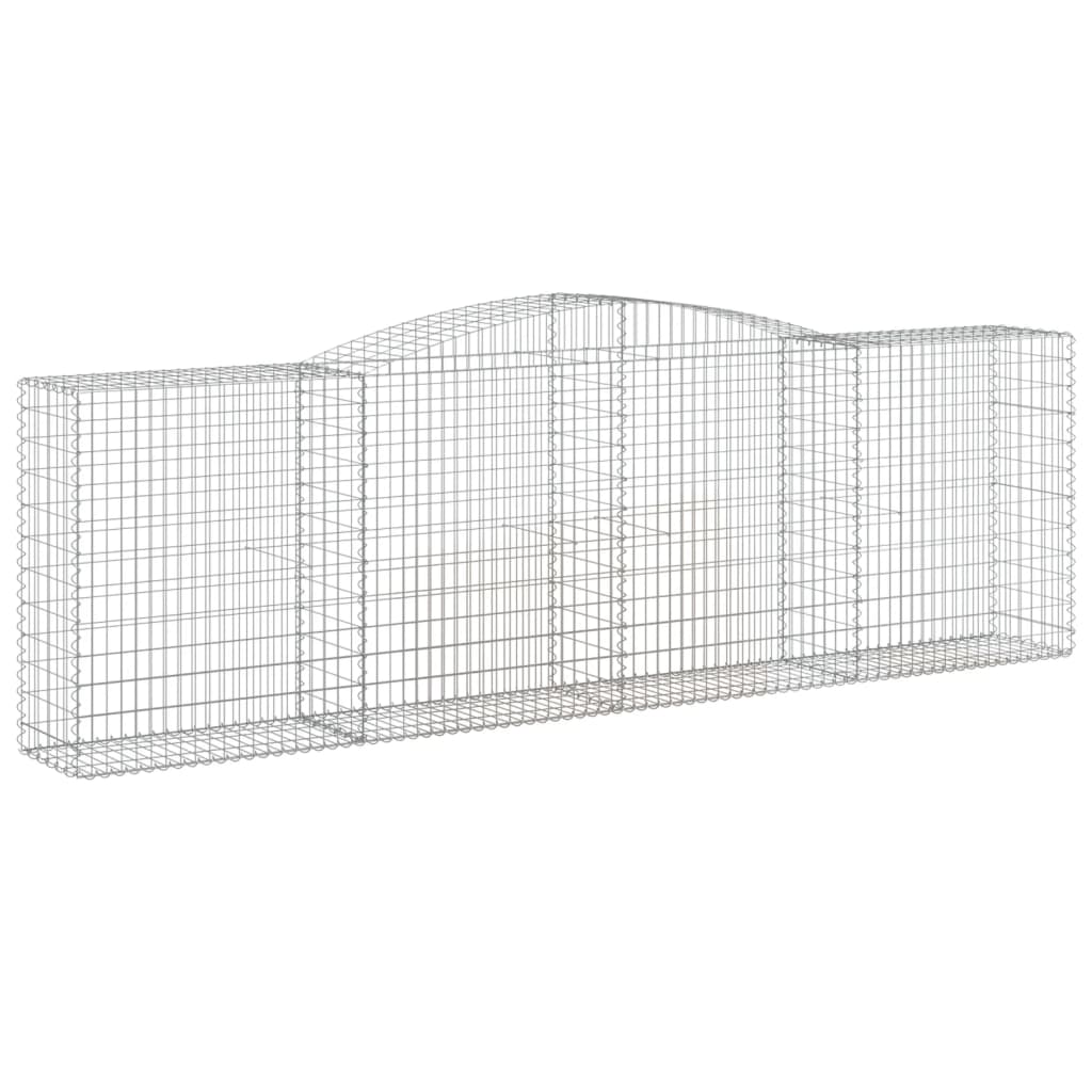 vidaXL Coșuri gabion arcuite 10 buc, 400x50x120/140cm, fier galvanizat vidaXL Coșuri gabion arcuite 10 buc, 400x50x120/140cm, fier galvanizat
