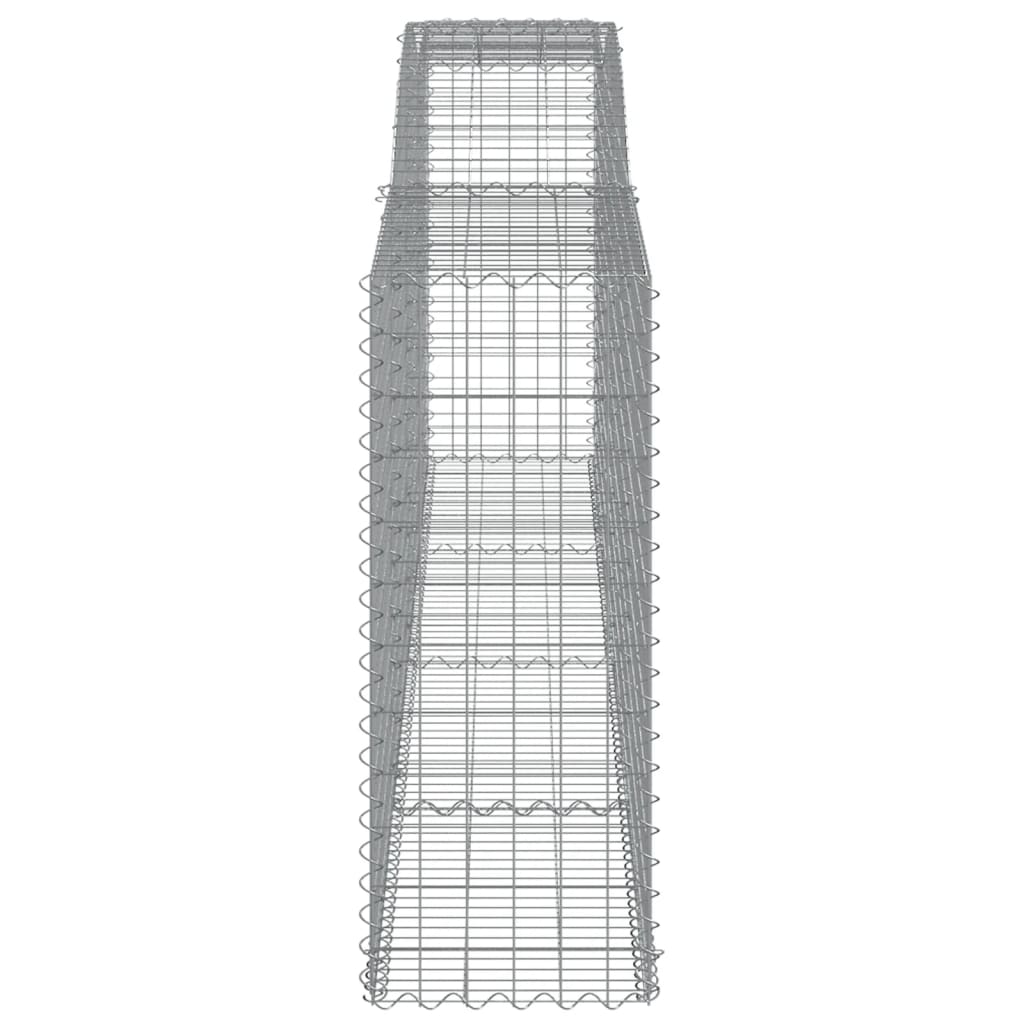 vidaXL Coșuri gabion arcuite 15 buc, 400x50x120/140cm, fier galvanizat