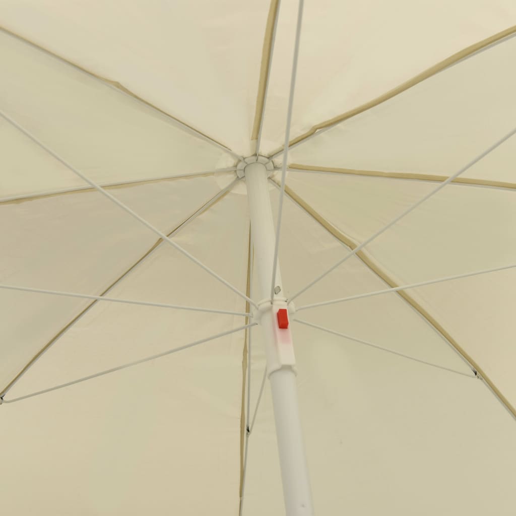 vidaXL Umbrelă de soare de plajă, galben nisipiu, 240 cm