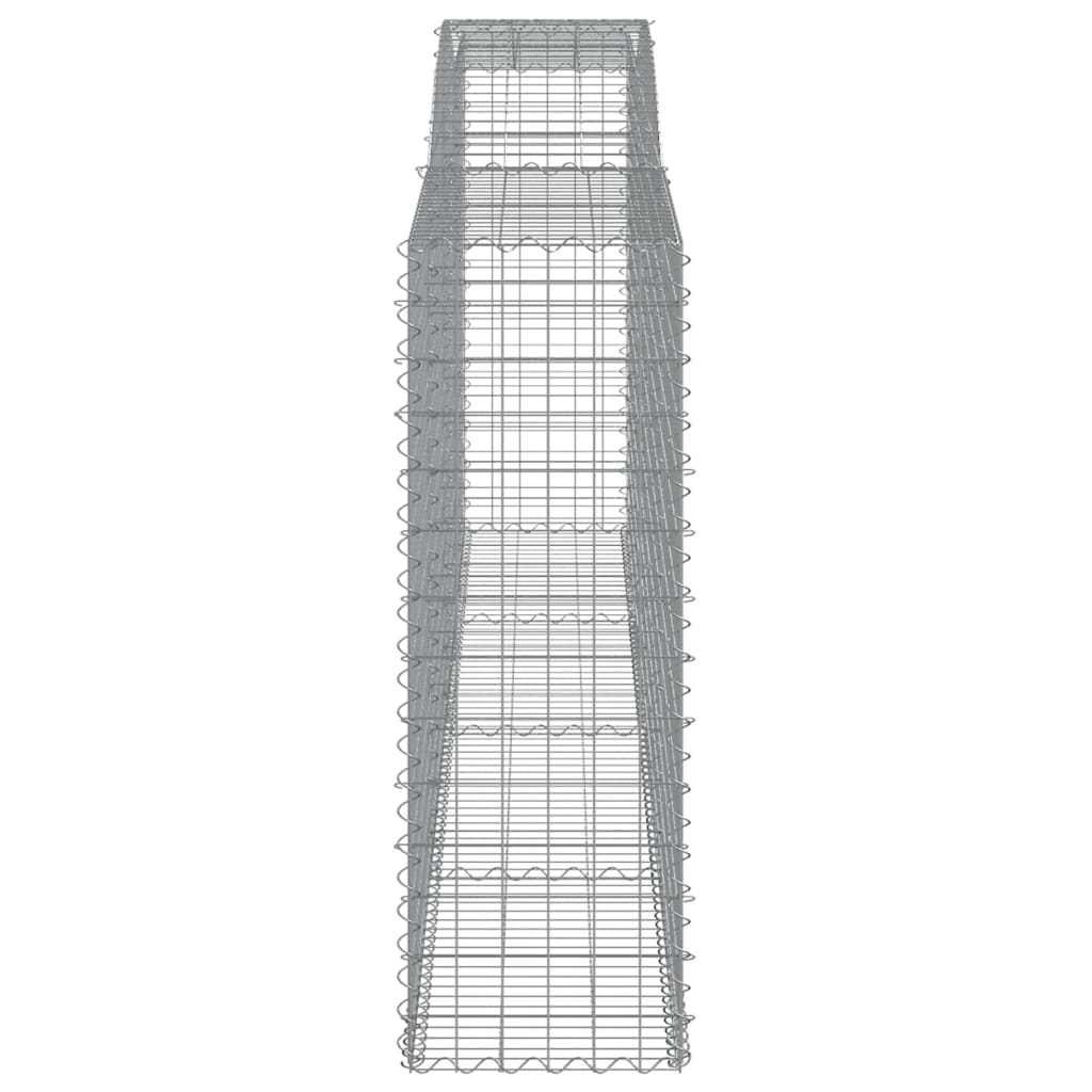 vidaXL Coșuri gabion arcuite 25 buc, 400x50x140/160cm, fier galvanizat