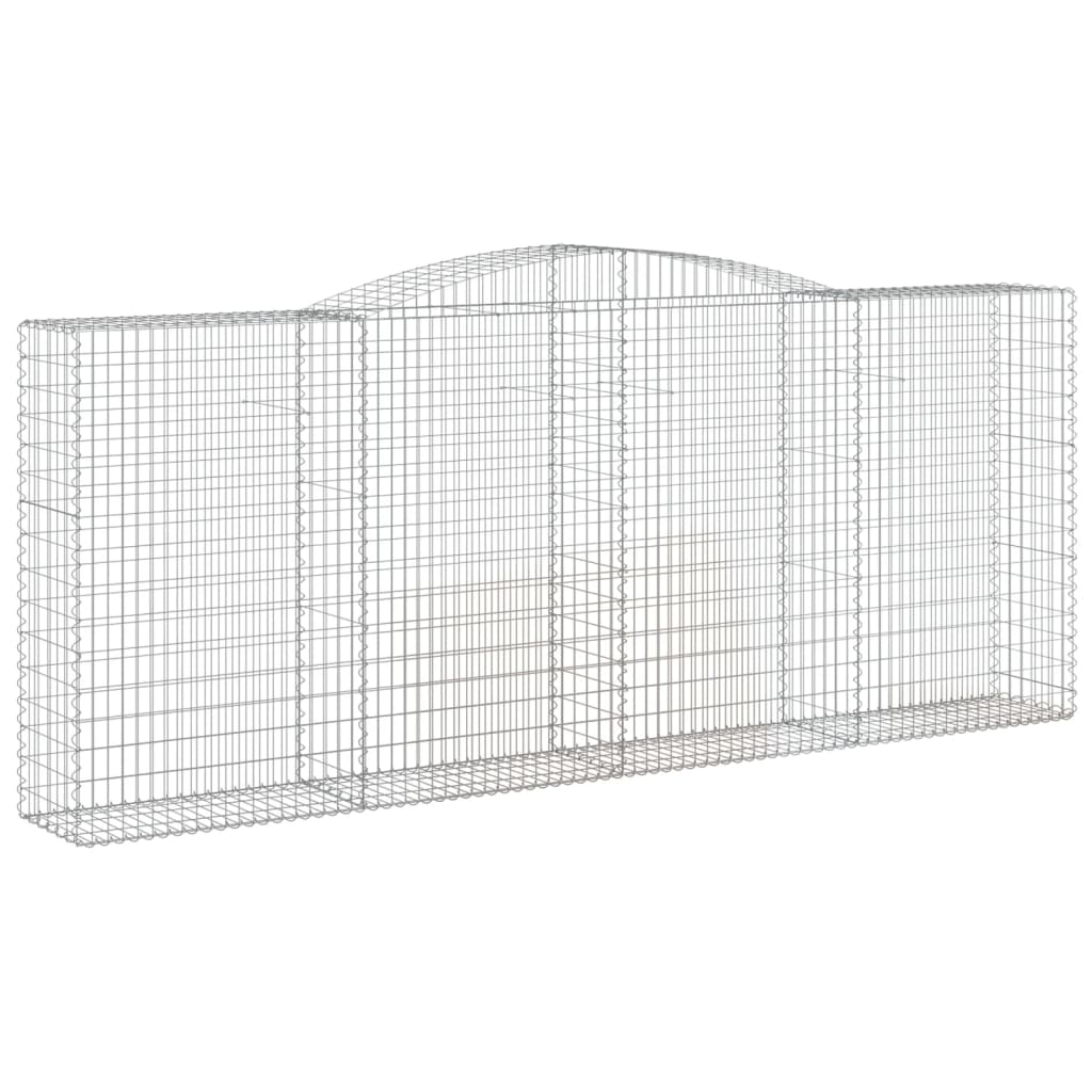 vidaXL Coșuri gabion arcuite 5 buc. 400x50x160/180 cm, fier galvanizat