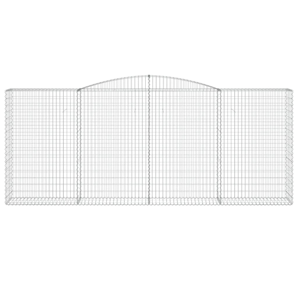 vidaXL Coșuri gabion arcuite 5 buc. 400x50x160/180 cm, fier galvanizat