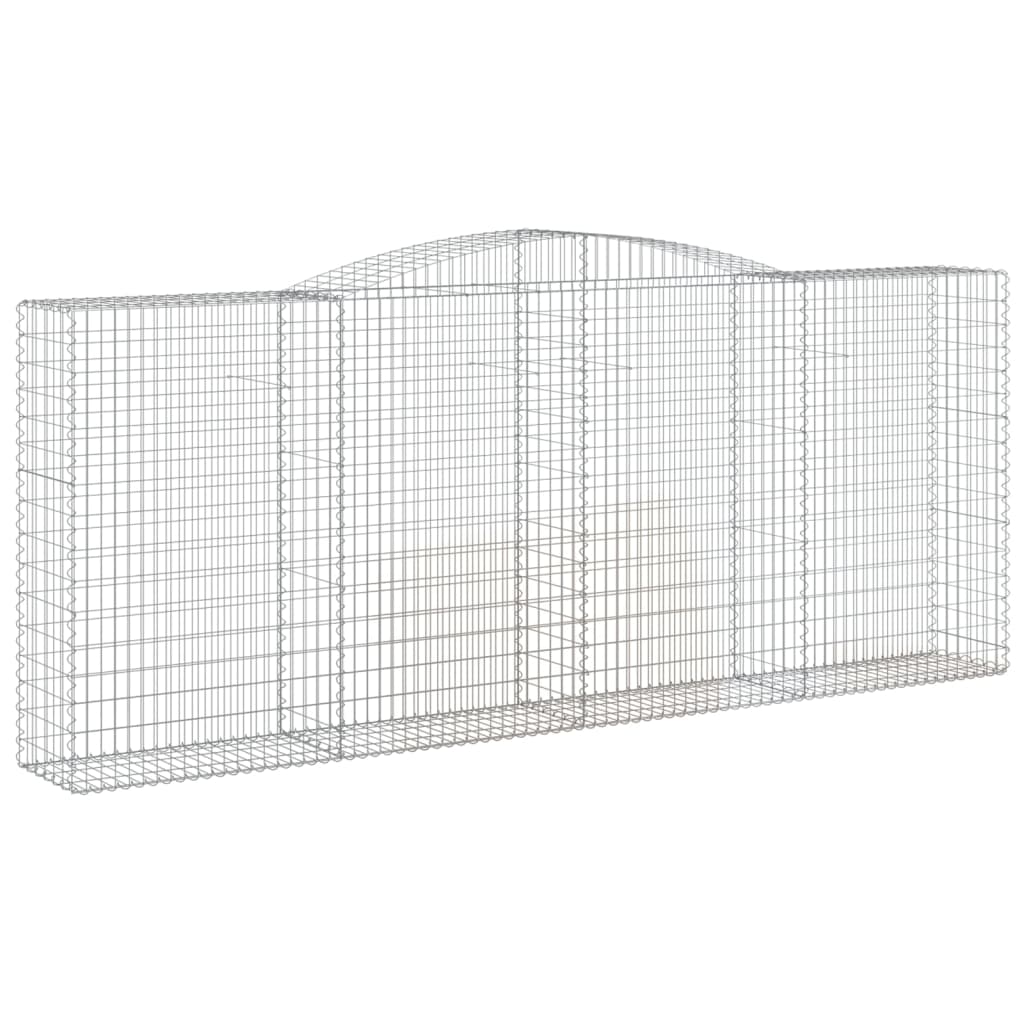 vidaXL Coș gabion arcuit, 10 buc, 400x50x160/180 cm, fier galvanizat vidaXL Coș gabion arcuit, 10 buc, 400x50x160/180 cm, fier galvanizat