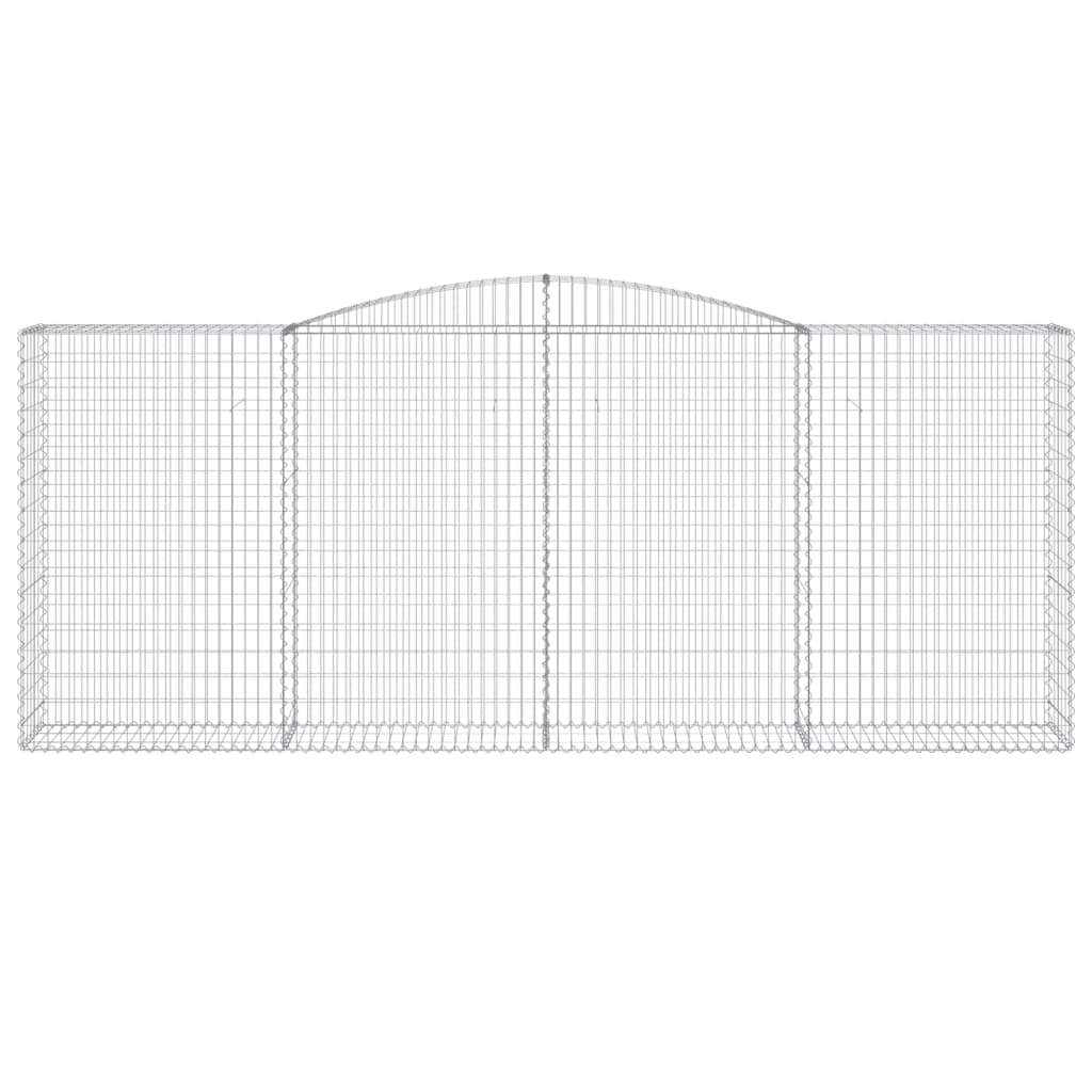 vidaXL Coș gabion arcuit, 25 buc, 400x50x160/180 cm, fier galvanizat vidaXL Coș gabion arcuit, 25 buc, 400x50x160/180 cm, fier galvanizat