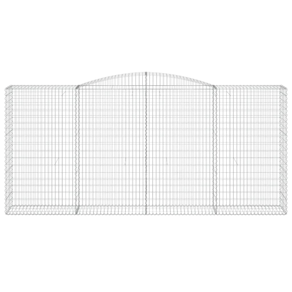 vidaXL Coșuri gabion arcuite 2 buc, 400x50x180/200 cm, fier galvanizat