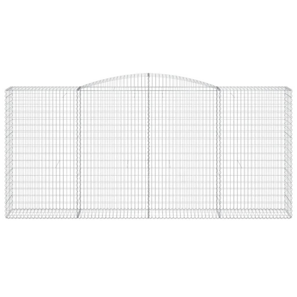 vidaXL Coșuri gabion arcuite 4 buc, 400x50x180/200 cm, fier galvanizat vidaXL Coșuri gabion arcuite 4 buc, 400x50x180/200 cm, fier galvanizat