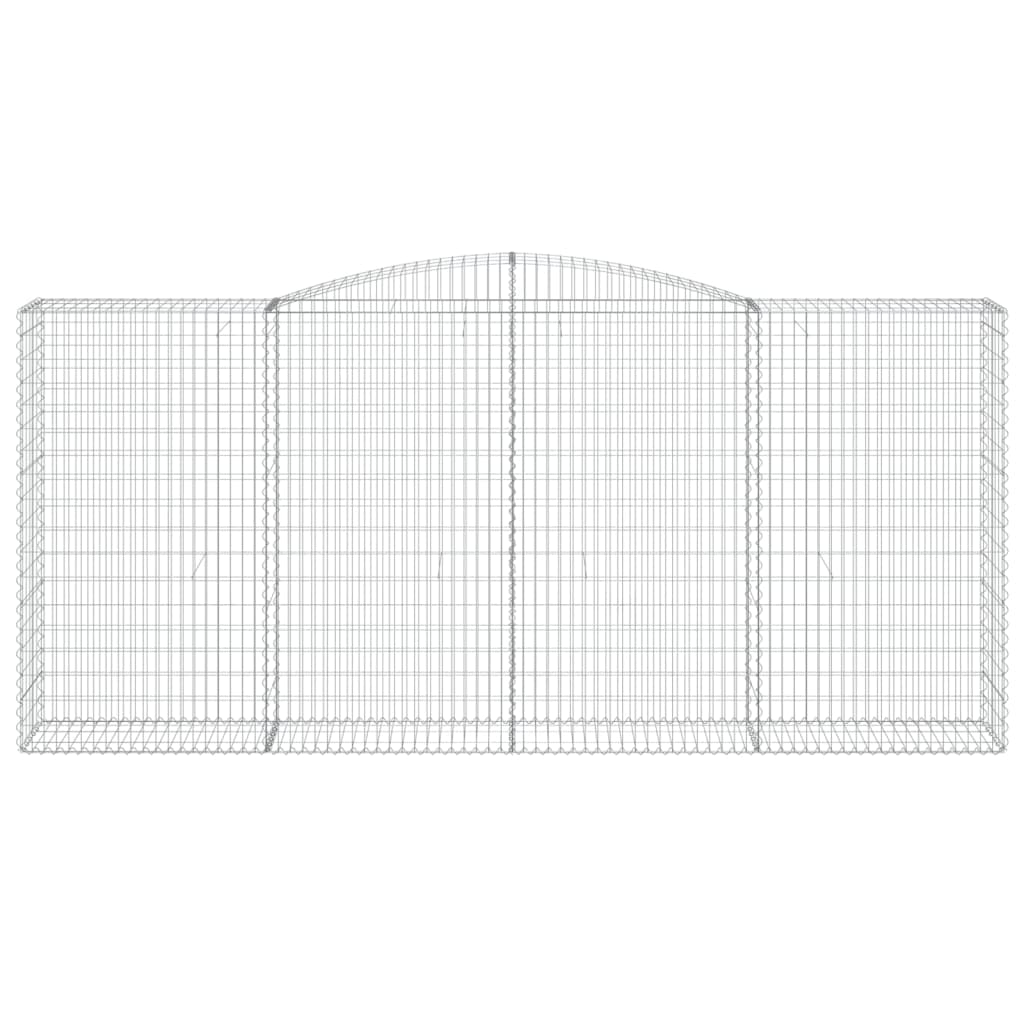 vidaXL Coșuri gabion arcuite 5 buc, 400x50x180/200 cm, fier galvanizat