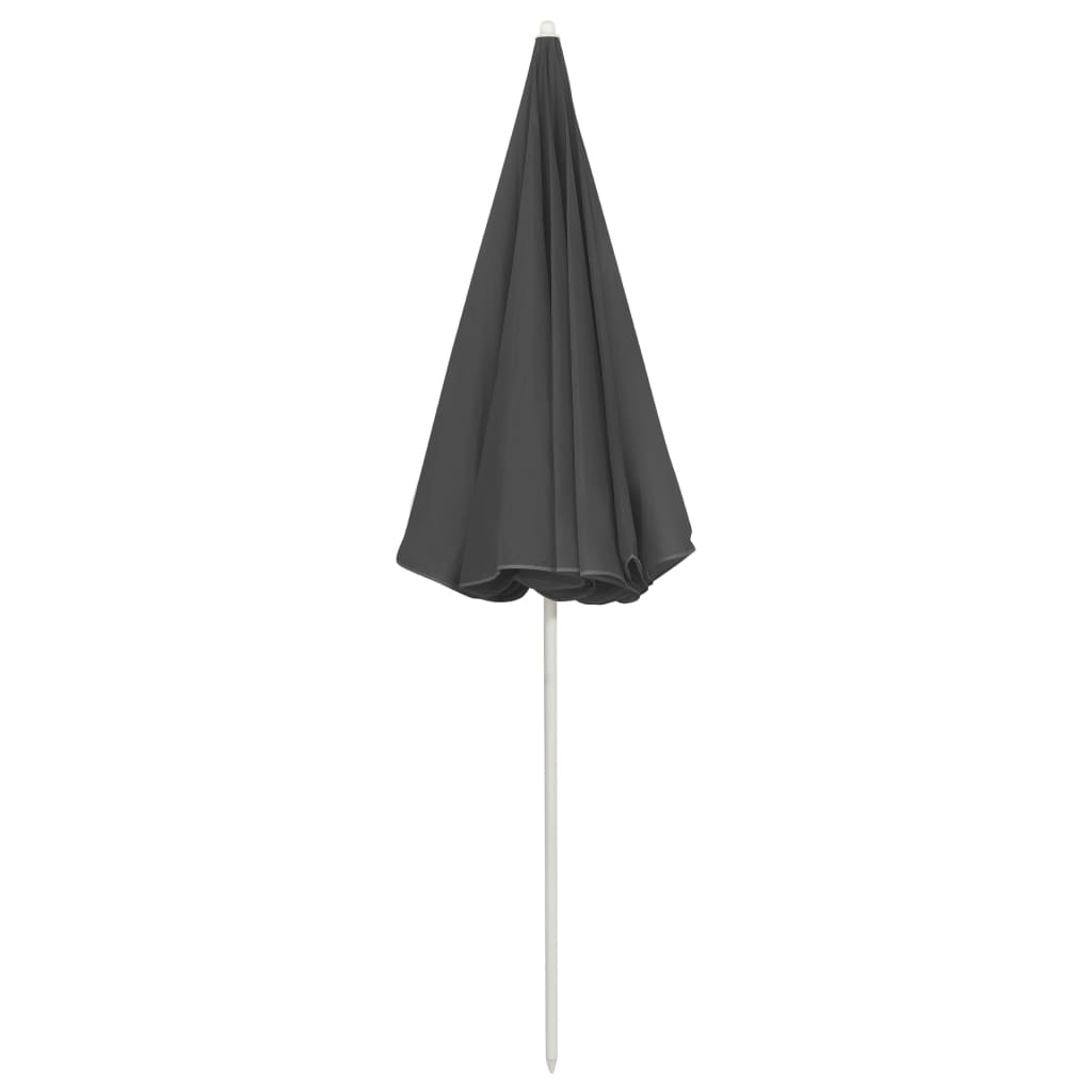 vidaXL Umbrelă de soare de plajă, antracit, 240 cm
