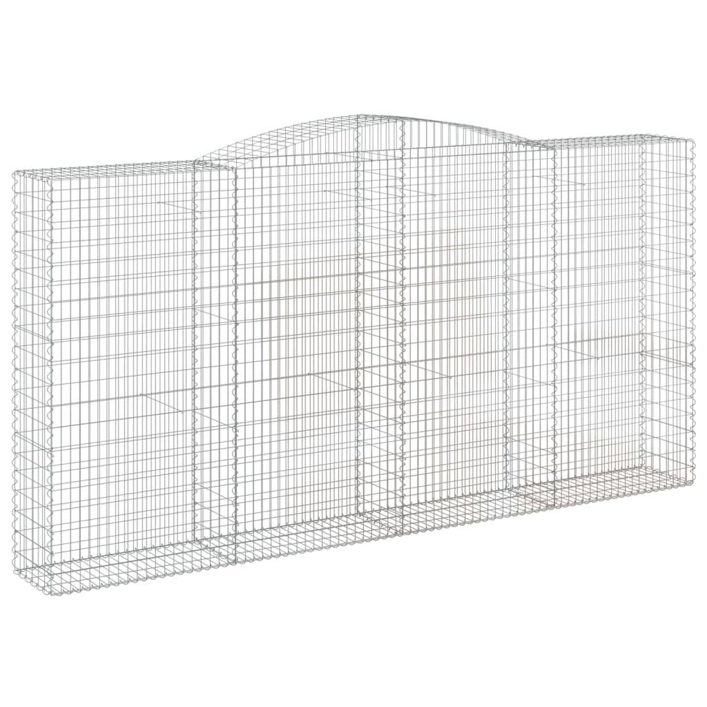 vidaXL Coșuri gabion arcuite, 4 buc 400x50x200/220 cm, fier galvanizat