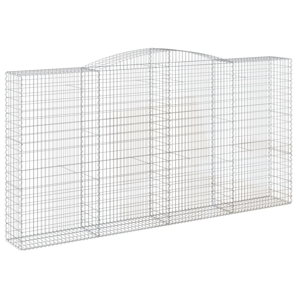 vidaXL Coșuri gabion arcuite, 5 buc 400x50x200/220 cm, fier galvanizat
