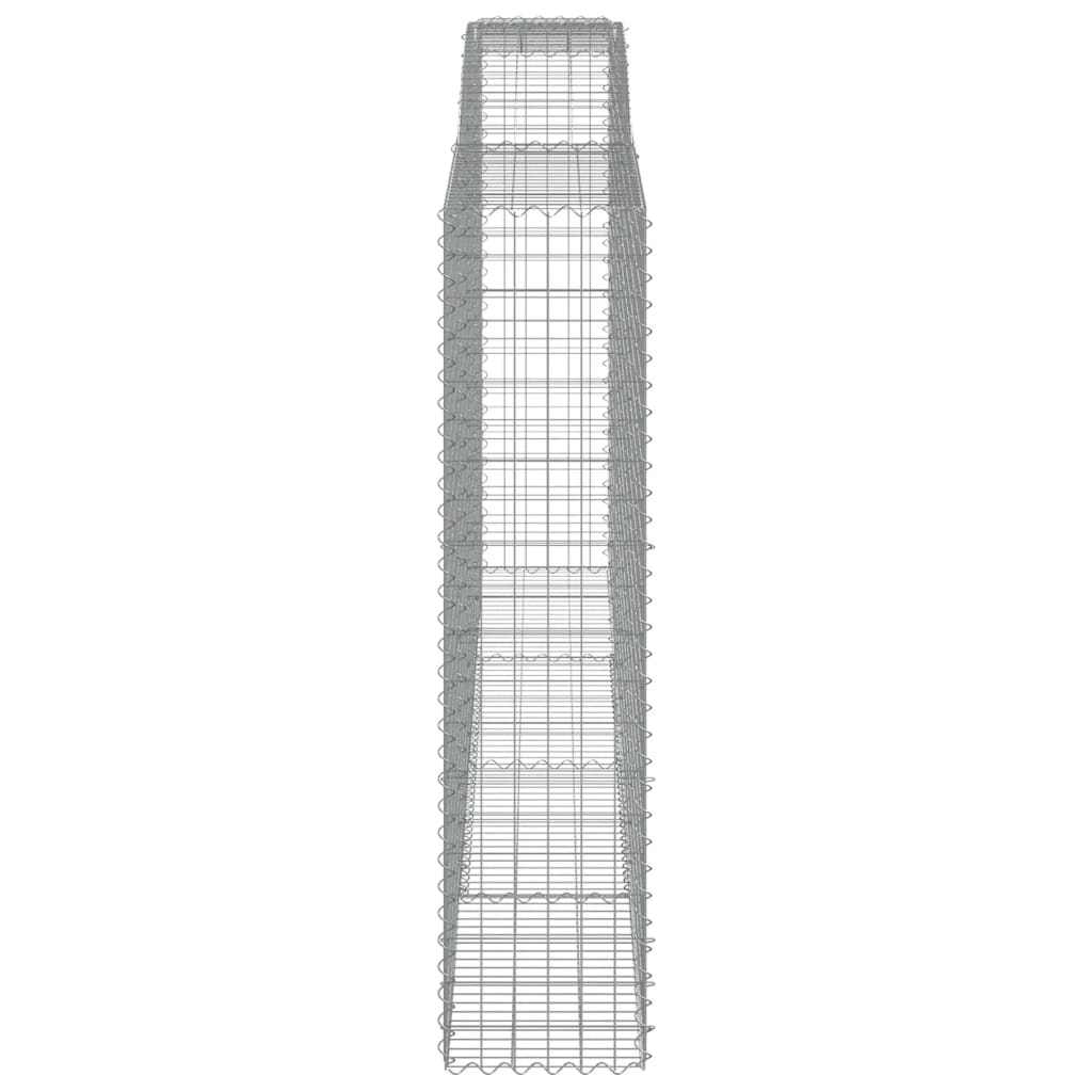 vidaXL Coșuri gabion arcuite, 5 buc 400x50x200/220 cm, fier galvanizat