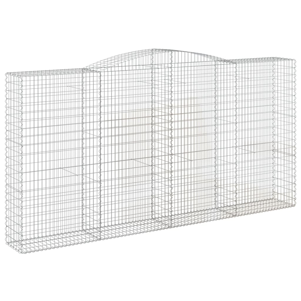 vidaXL Coșuri gabion arcuite, 8 buc 400x50x200/220 cm, fier galvanizat vidaXL Coșuri gabion arcuite, 8 buc 400x50x200/220 cm, fier galvanizat