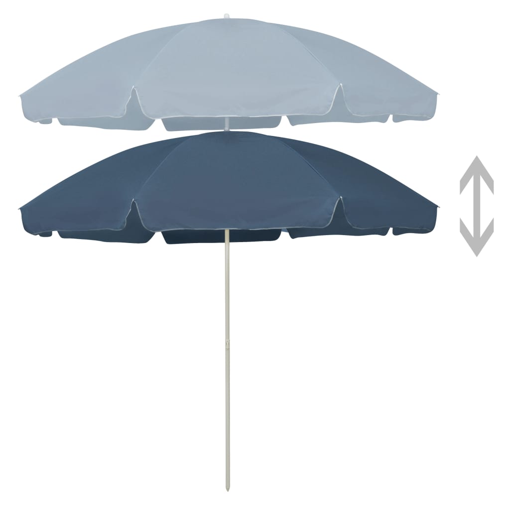 vidaXL Umbrelă de soare de plajă, albastru, 300 cm