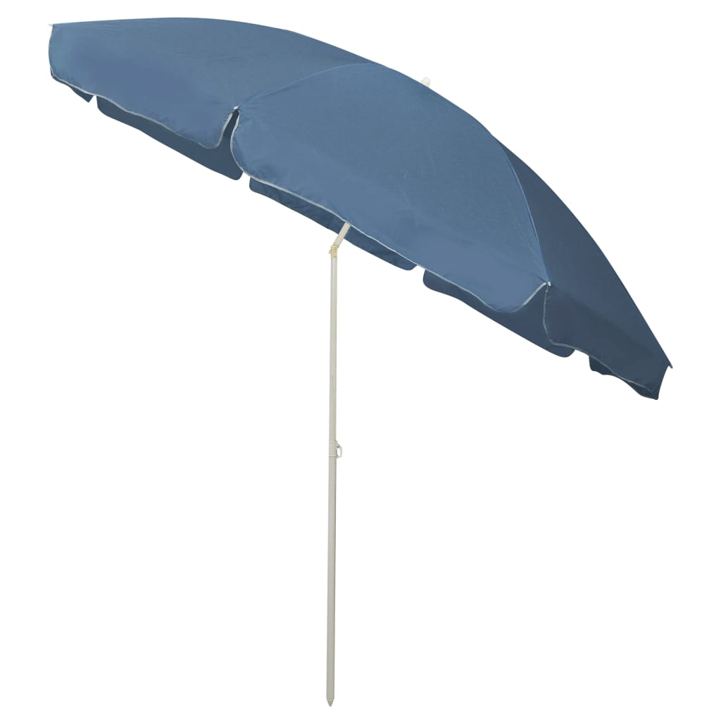 vidaXL Umbrelă de soare de plajă, albastru, 300 cm