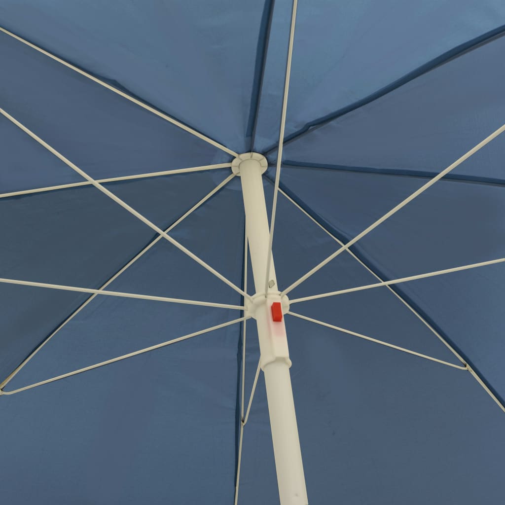 vidaXL Umbrelă de soare de plajă, albastru, 300 cm