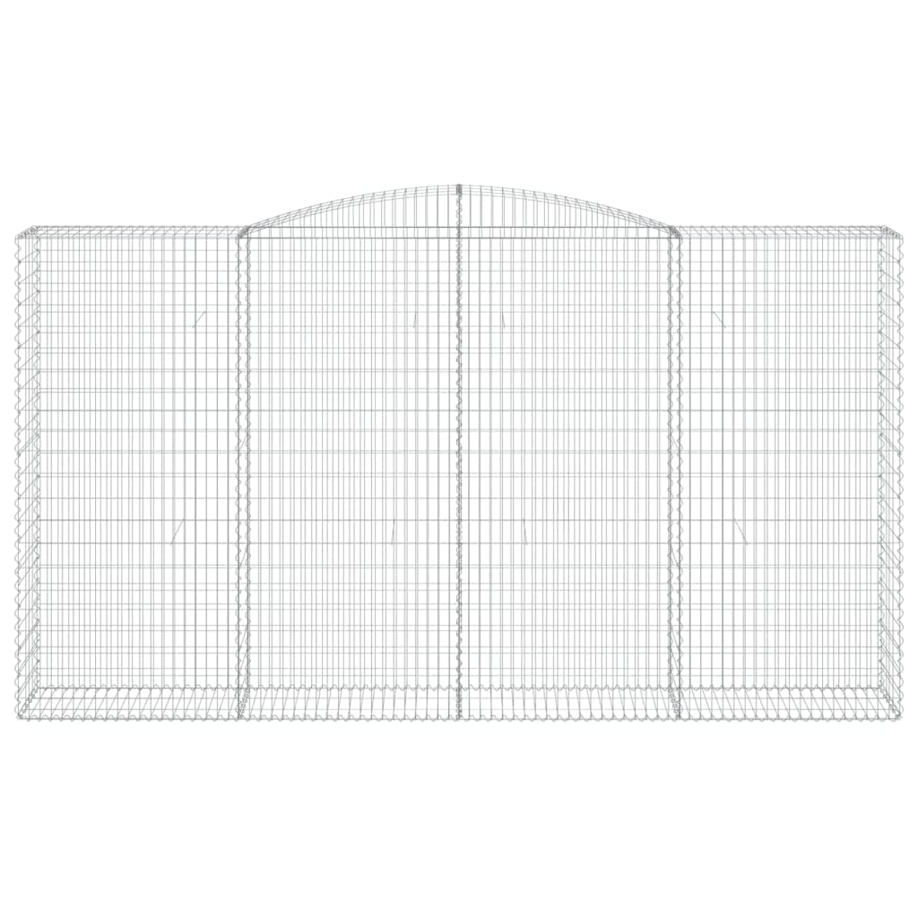 vidaXL Coșuri gabion arcuite, 10 buc 400x50x220/240cm, fier galvanizat