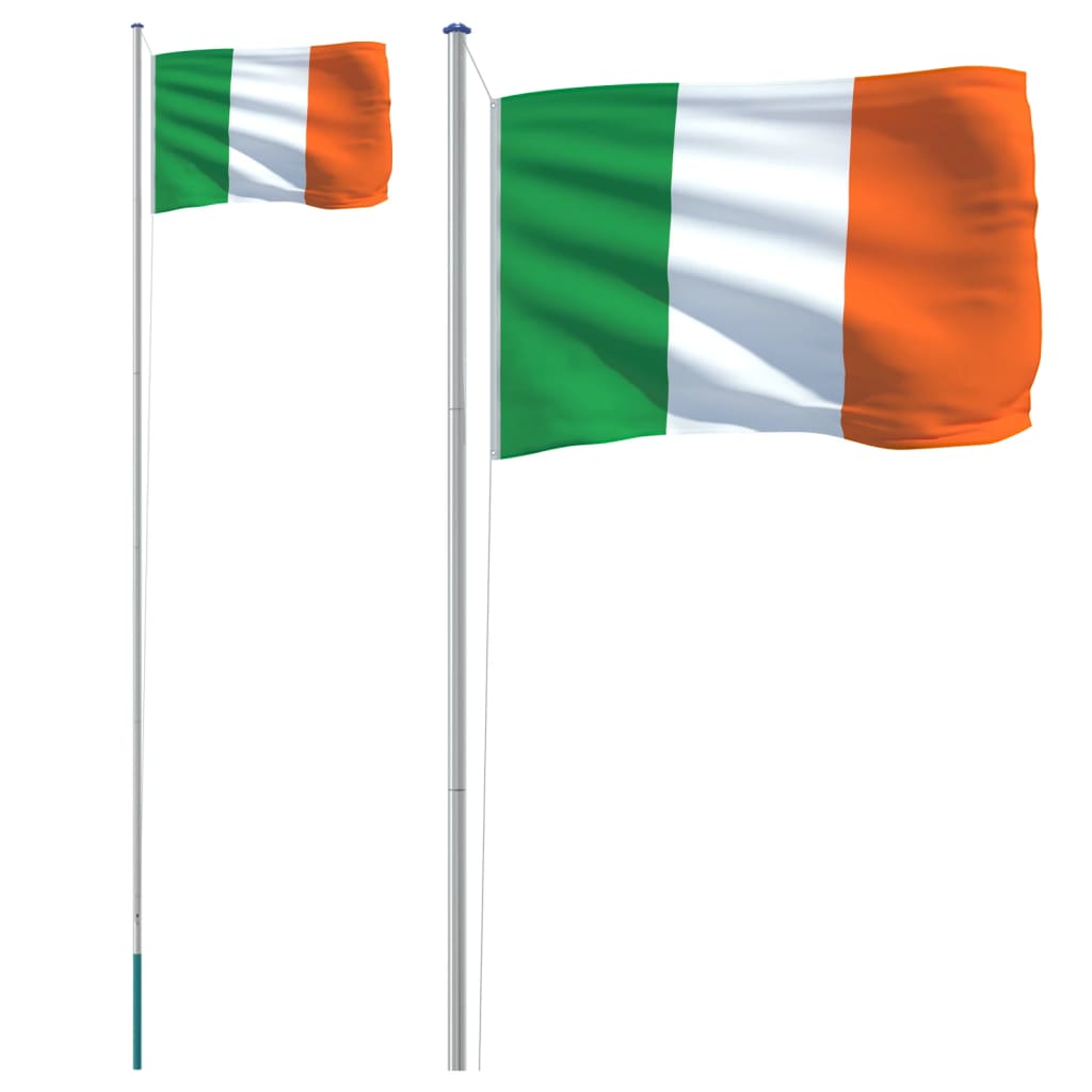 vidaXL Steag Irlanda și stâlp din aluminiu, 6,23 m vidaXL Steag Irlanda și stâlp din aluminiu, 6,23 m