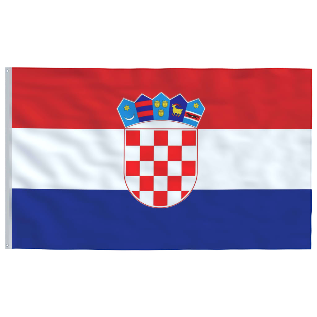 vidaXL Steag Croația și stâlp din aluminiu, 6,23 m vidaXL Steag Croația și stâlp din aluminiu, 6,23 m