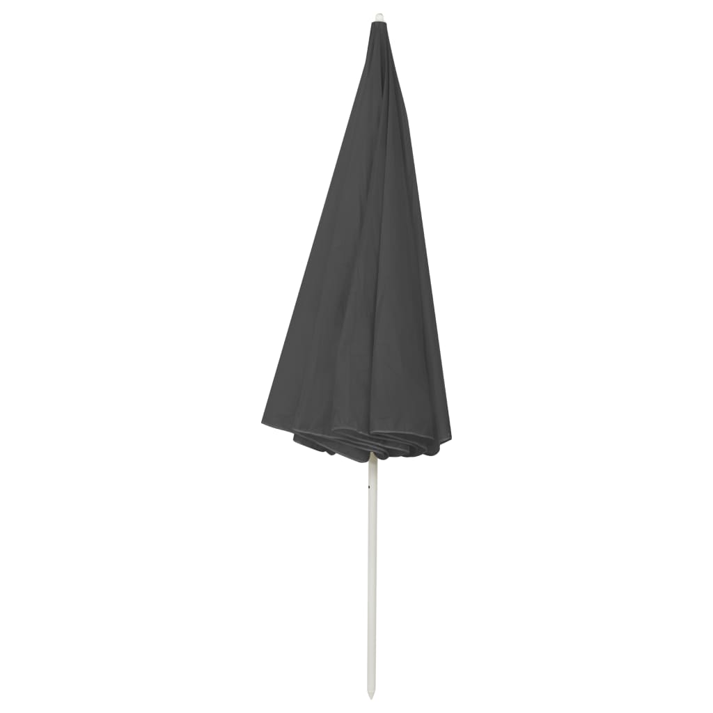 vidaXL Umbrelă de soare de plajă, antracit, 300 cm