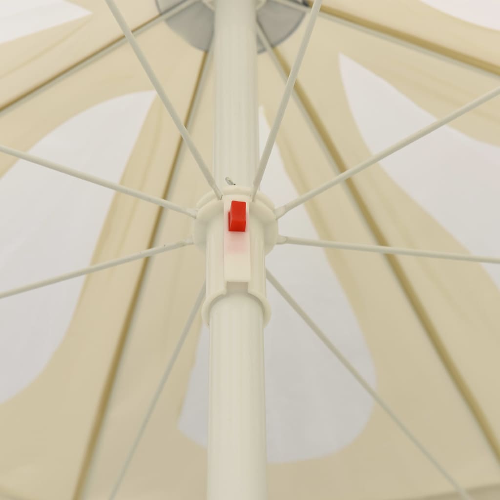 vidaXL Umbrelă de soare de plajă, galben nisipiu, 240 cm vidaXL Umbrelă de soare de plajă, galben nisipiu, 240 cm