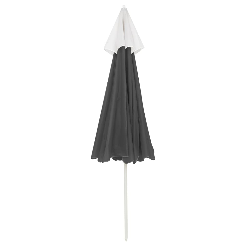 vidaXL Umbrelă de soare de plajă, antracit, 240 cm