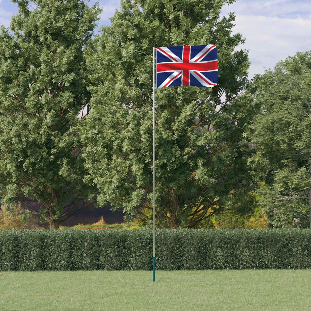 vidaXL Steag Marea Britanie și stâlp din aluminiu, 5,55 m vidaXL Steag Marea Britanie și stâlp din aluminiu, 5,55 m