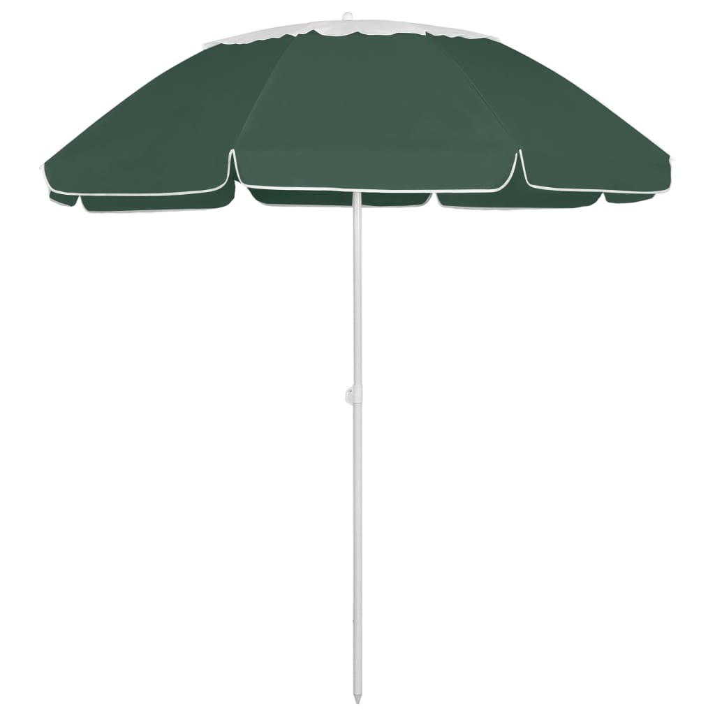 vidaXL Umbrelă de soare de plajă, verde, 300 cm vidaXL Umbrelă de soare de plajă, verde, 300 cm