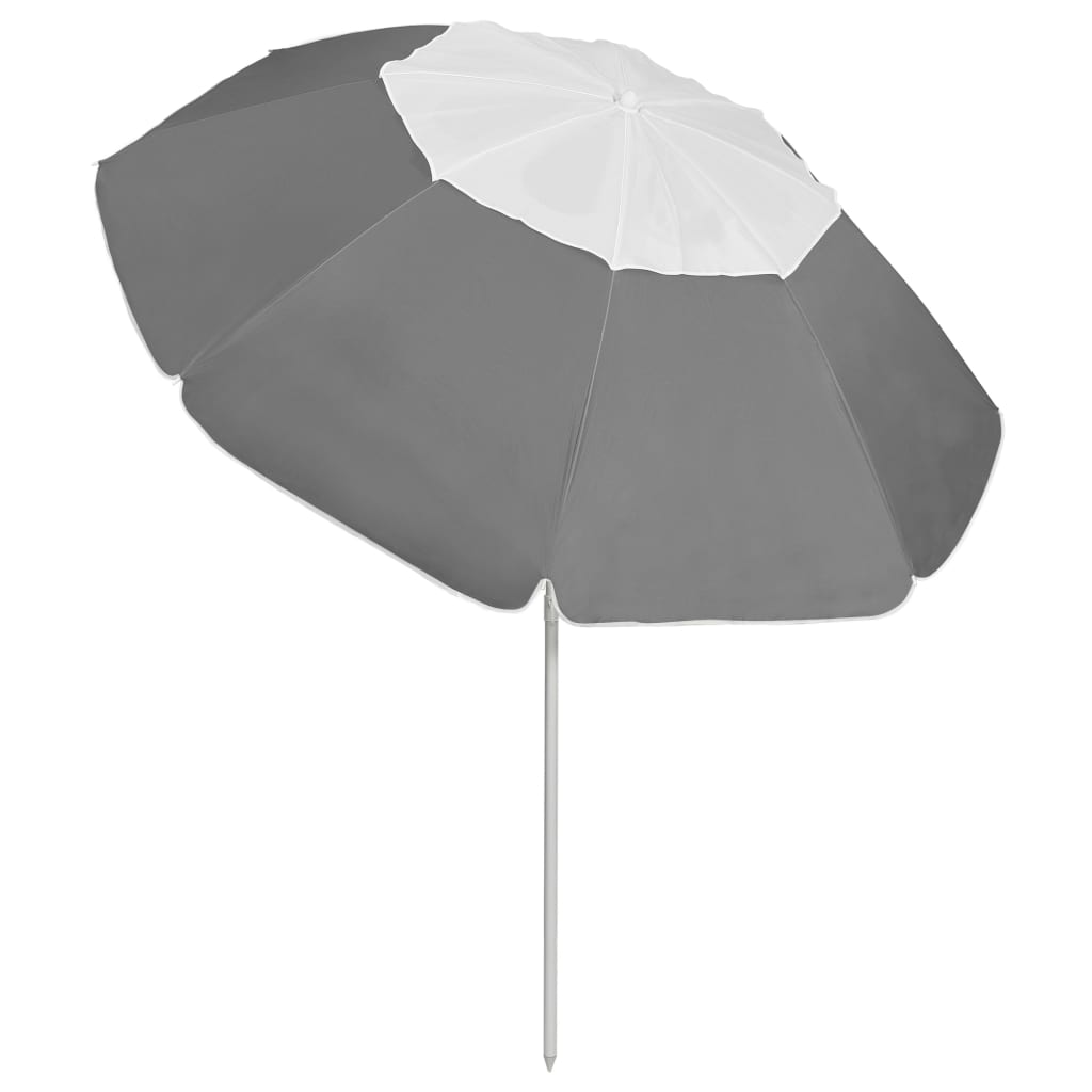 vidaXL Umbrelă de soare de plajă, antracit, 300 cm
