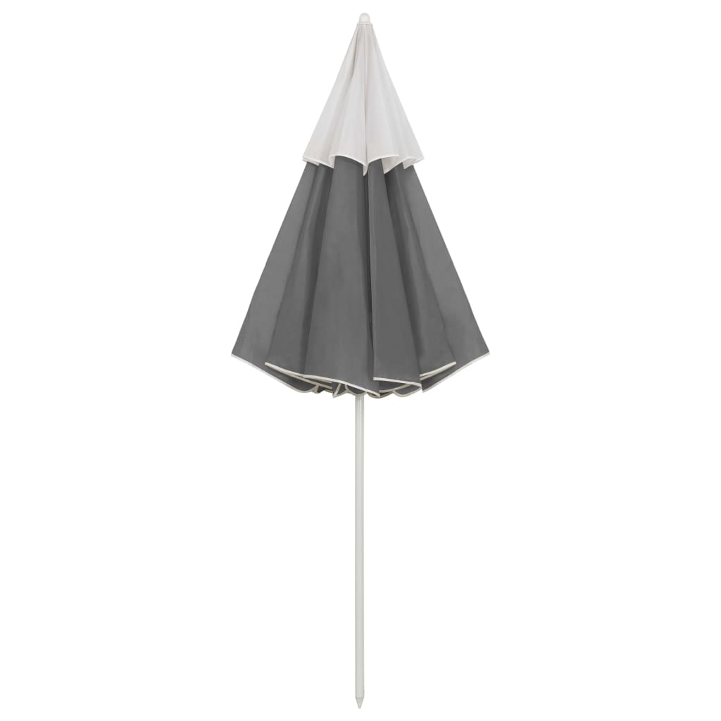 vidaXL Umbrelă de soare de plajă, antracit, 300 cm
