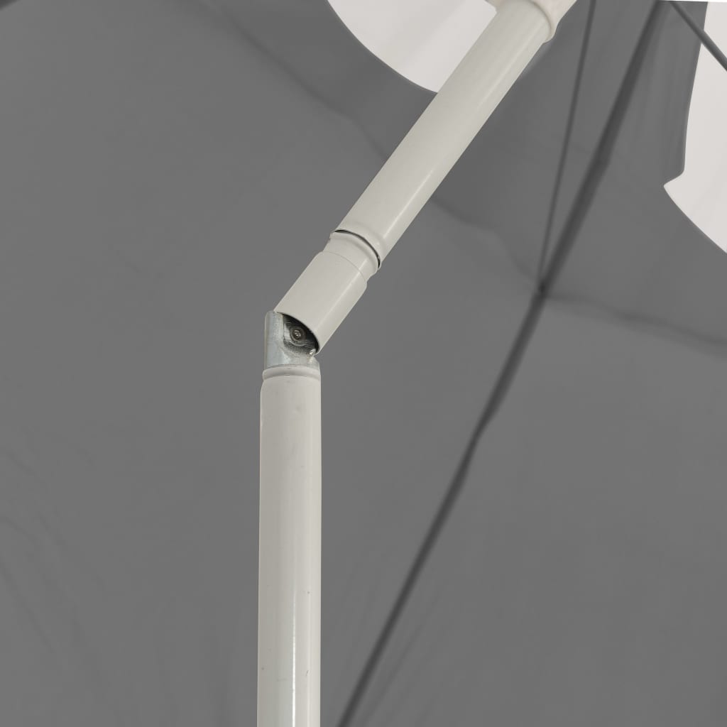 vidaXL Umbrelă de soare de plajă, antracit, 300 cm