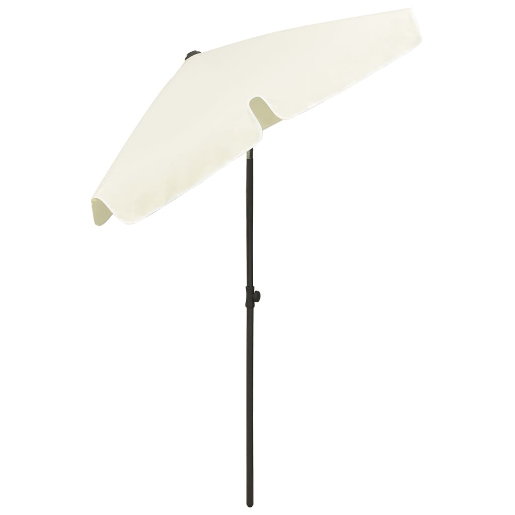 vidaXL Umbrelă de soare de plajă, galben nisipiu, 180x120 cm