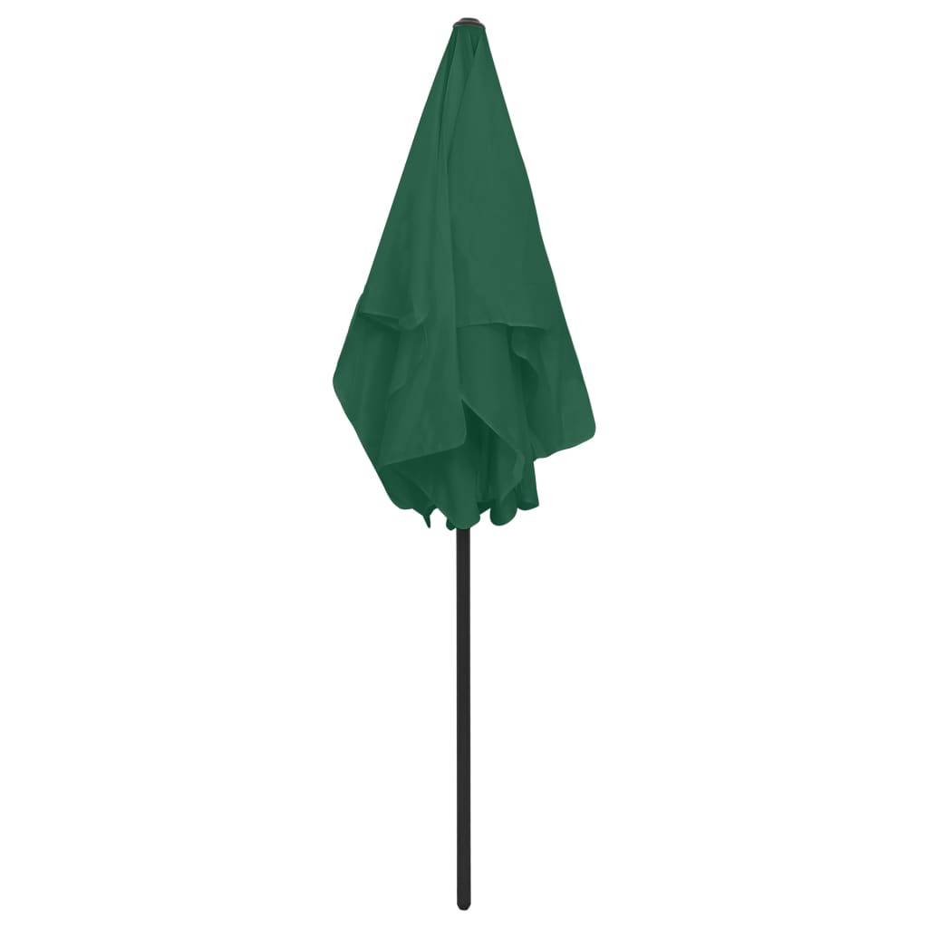vidaXL Umbrelă de soare de plajă, verde, 180x120 cm