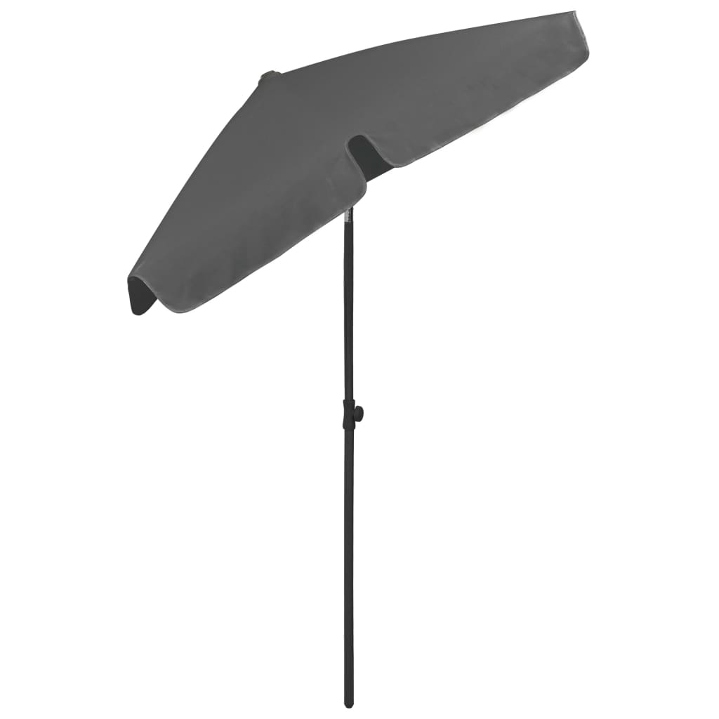 vidaXL Umbrelă de soare de plajă, antracit, 180x120 cm vidaXL Umbrelă de soare de plajă, antracit, 180x120 cm