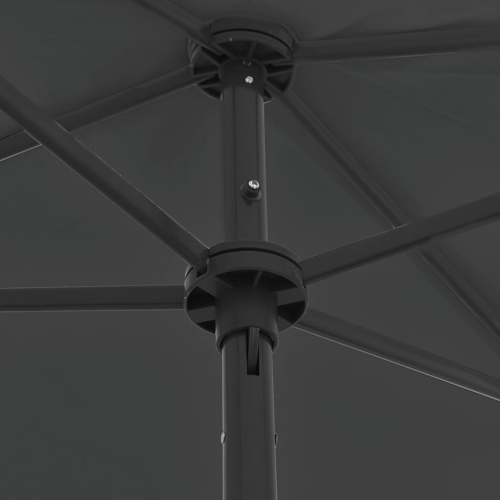 vidaXL Umbrelă de soare de plajă, antracit, 180x120 cm vidaXL Umbrelă de soare de plajă, antracit, 180x120 cm