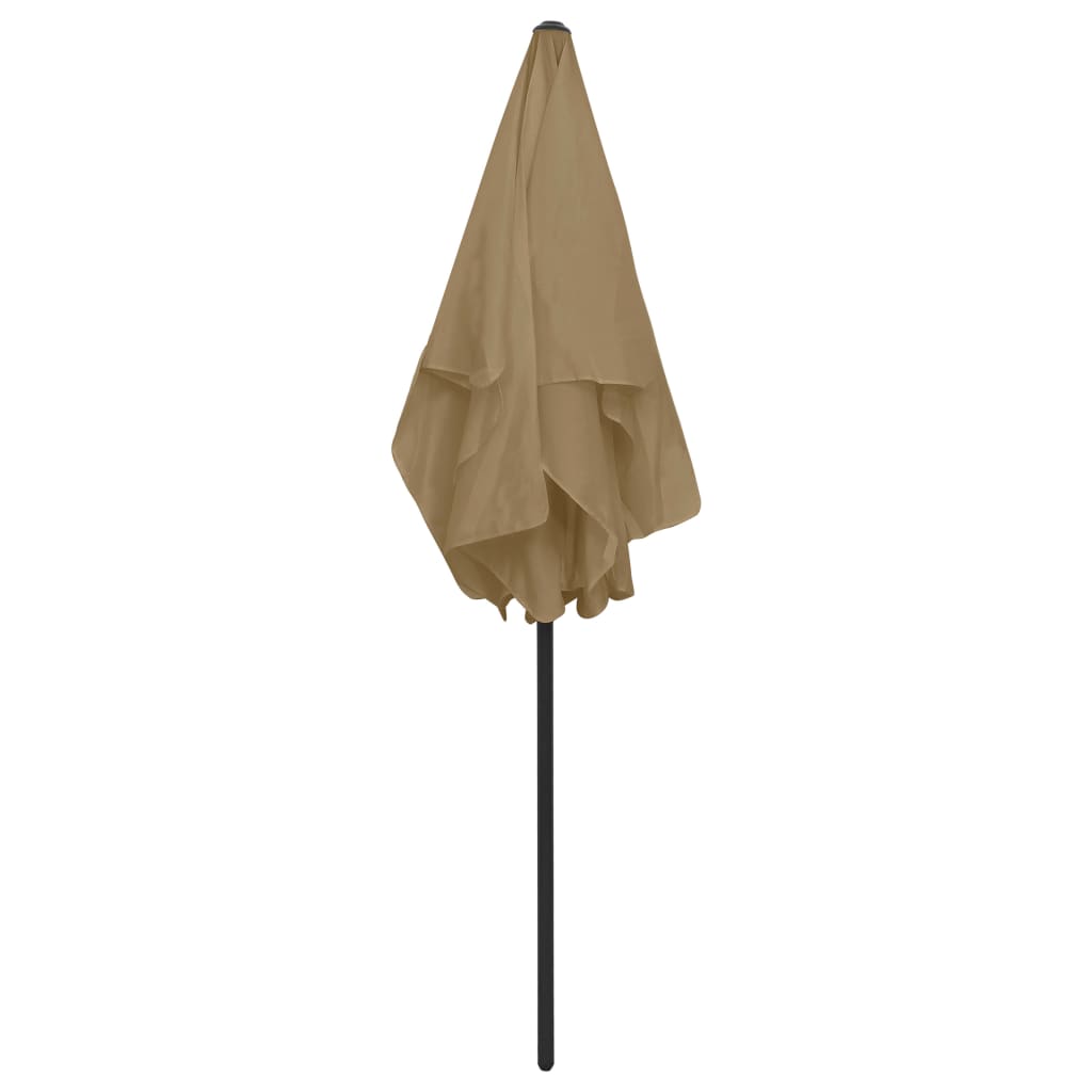 vidaXL Umbrelă de soare de plajă, taupe, 180x120 cm vidaXL Umbrelă de soare de plajă, taupe, 180x120 cm