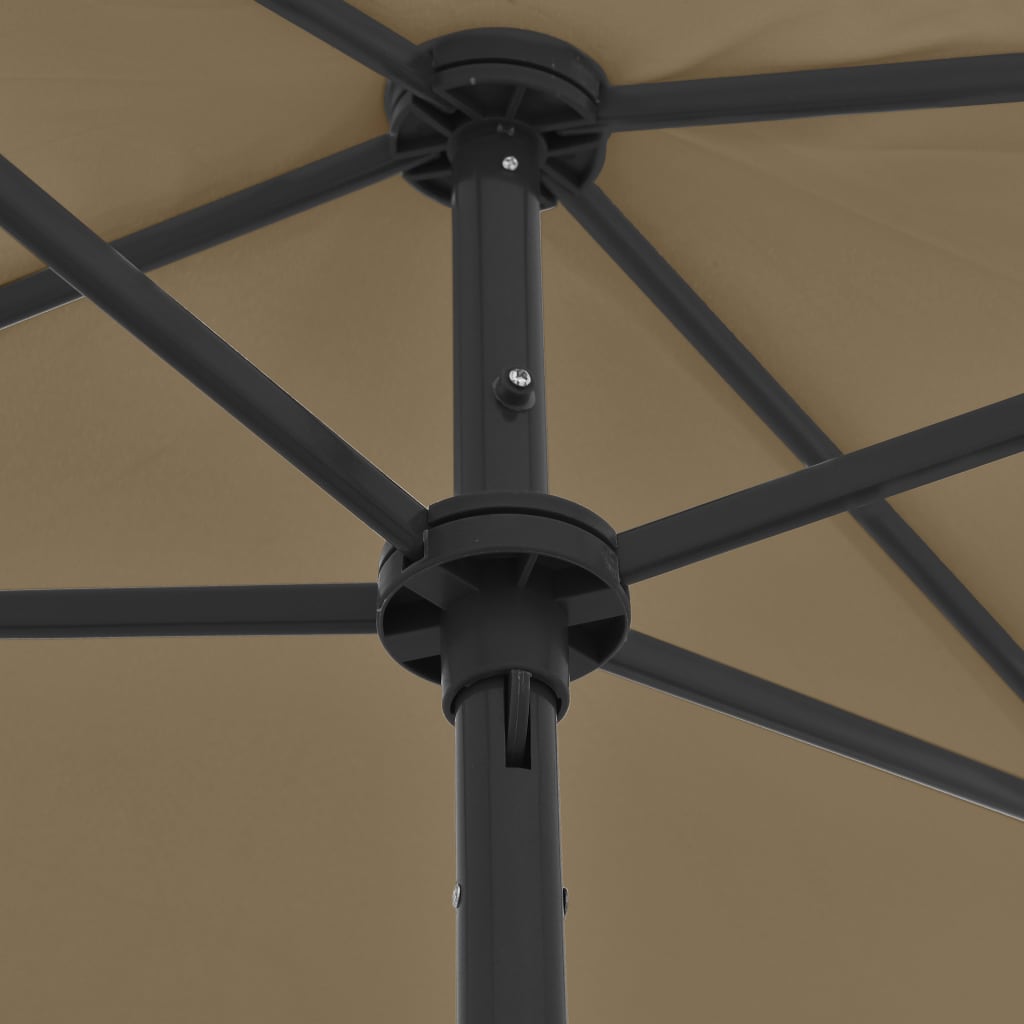 vidaXL Umbrelă de soare de plajă, taupe, 180x120 cm vidaXL Umbrelă de soare de plajă, taupe, 180x120 cm