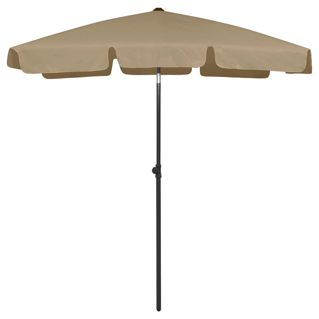 vidaXL Umbrelă de soare de plajă, taupe, 180x120 cm vidaXL Umbrelă de soare de plajă, taupe, 180x120 cm