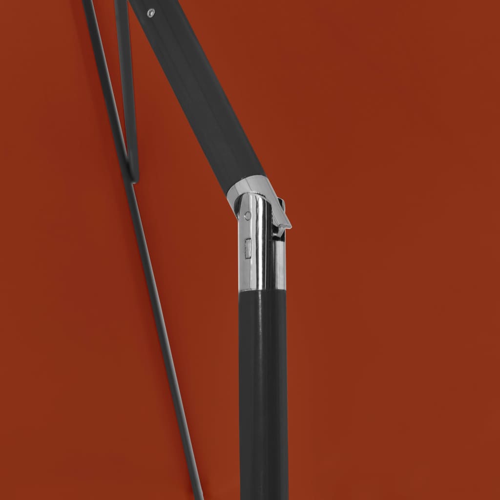 vidaXL Umbrelă de soare de plajă, cărămiziu, 180x120 cm