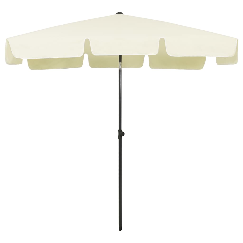 vidaXL Umbrelă de soare de plajă, galben nisipiu, 200x125 cm vidaXL Umbrelă de soare de plajă, galben nisipiu, 200x125 cm