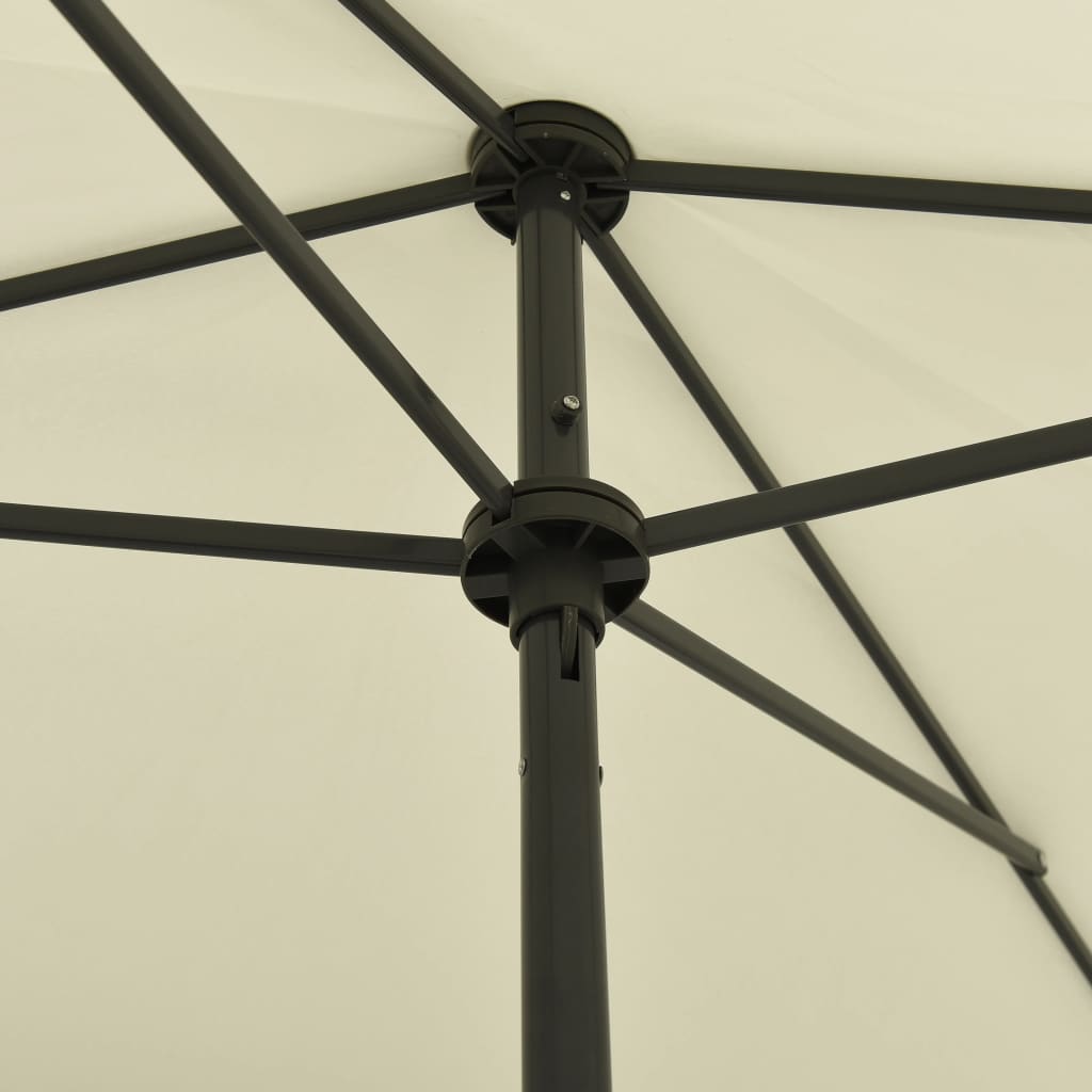 vidaXL Umbrelă de soare de plajă, galben nisipiu, 200x125 cm vidaXL Umbrelă de soare de plajă, galben nisipiu, 200x125 cm