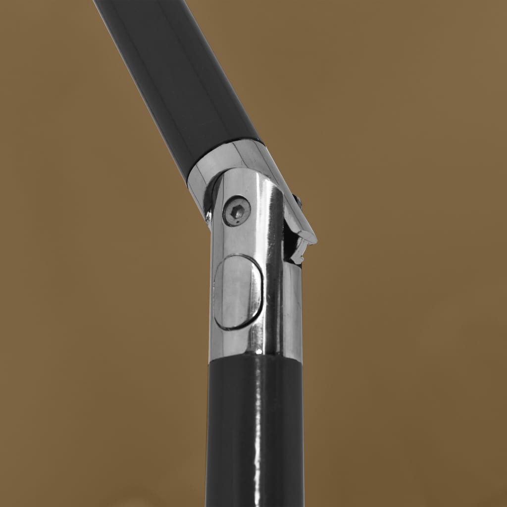 vidaXL Umbrelă de soare de plajă, taupe, 200x125 cm