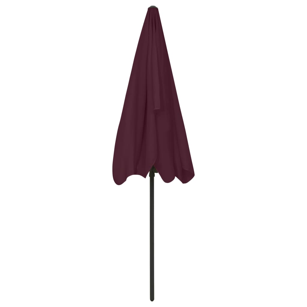 vidaXL Umbrelă de soare de plajă, roșu bordo, 200x125 cm vidaXL Umbrelă de soare de plajă, roșu bordo, 200x125 cm