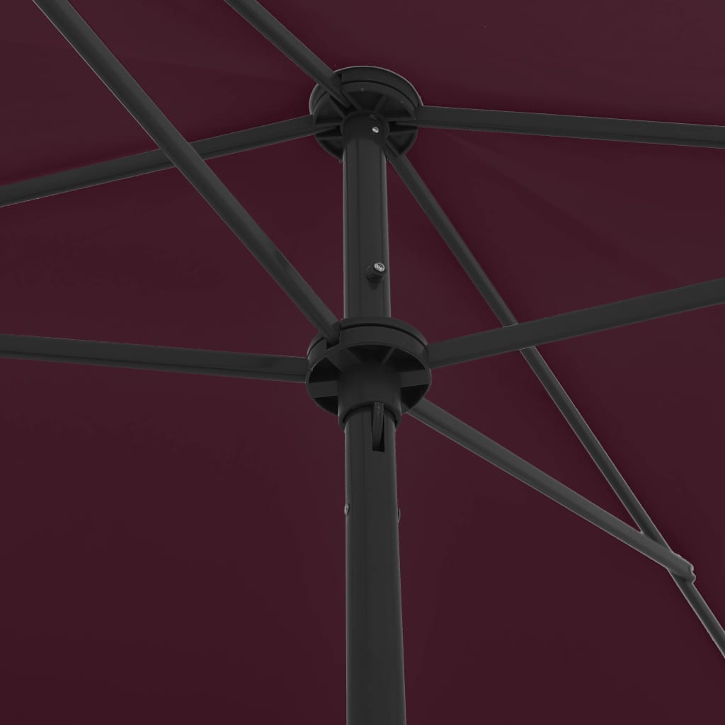 vidaXL Umbrelă de soare de plajă, roșu bordo, 200x125 cm vidaXL Umbrelă de soare de plajă, roșu bordo, 200x125 cm