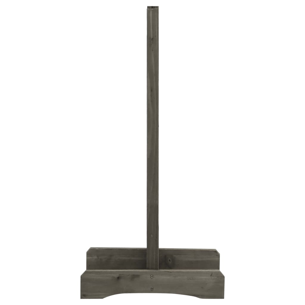 vidaXL Gard cu zăbrele de grădină, gri, 120x60 cm, lemn masiv de brad