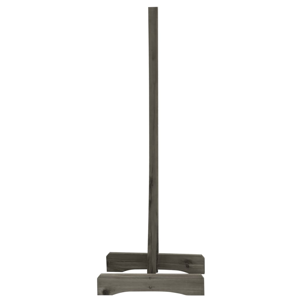 vidaXL Gard cu zăbrele de grădină, gri, 150x80 cm, lemn masiv de brad