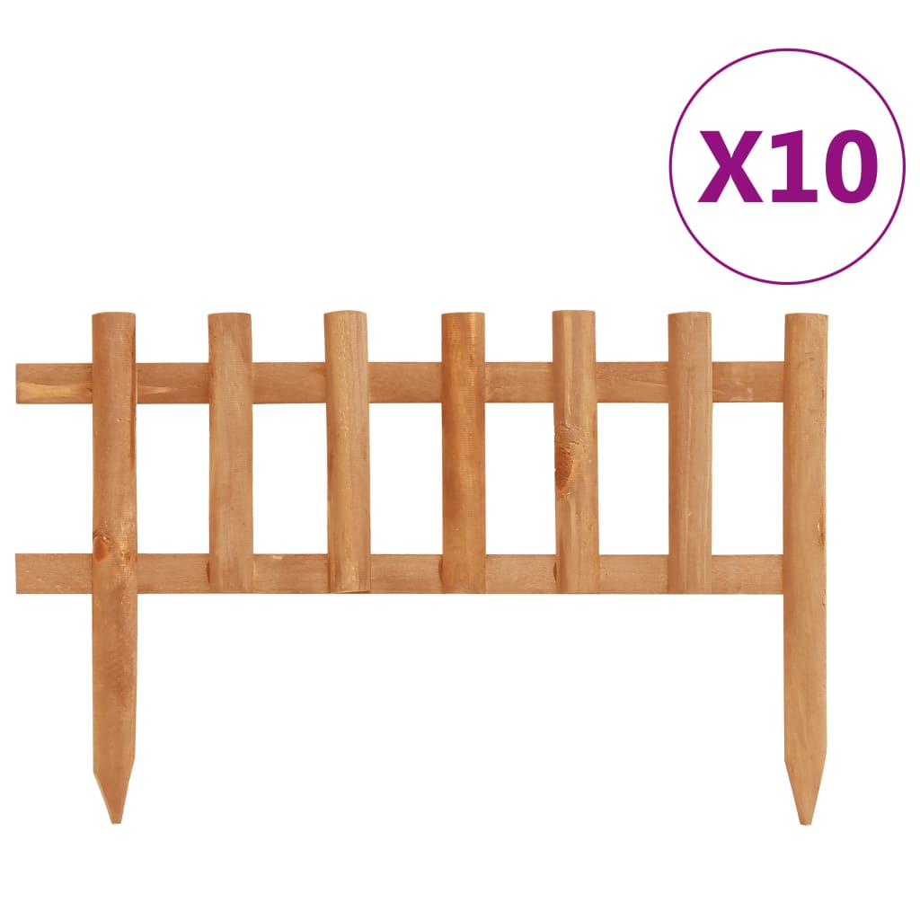 vidaXL Borduri de gazon,10 buc., 4,4 m, lemn de brad vidaXL Borduri de gazon,10 buc., 4,4 m, lemn de brad