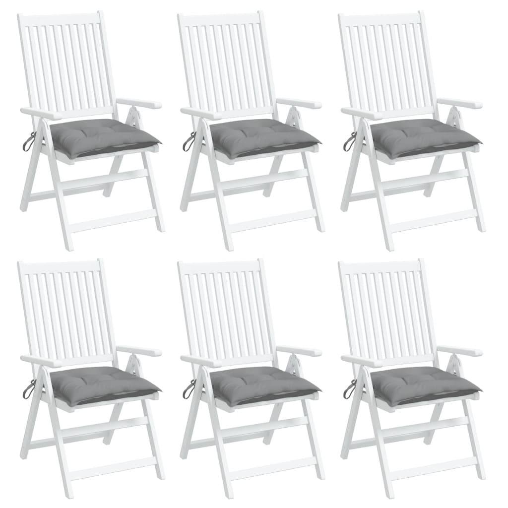 vidaXL Perne de scaun, 6 buc., gri, 40x40x7 cm, textil oxford vidaXL Perne de scaun, 6 buc., gri, 40x40x7 cm, textil oxford