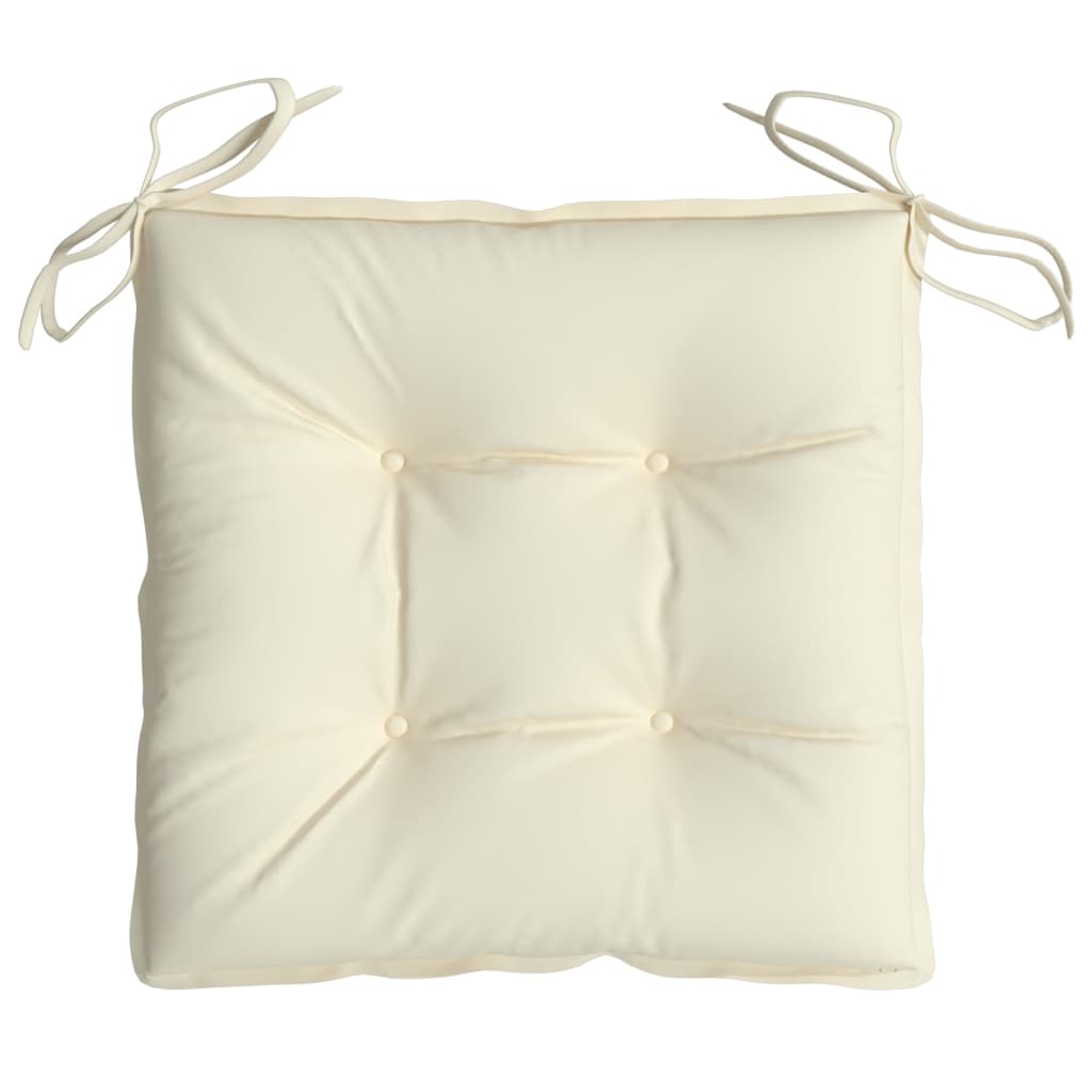 vidaXL Perne de scaun, 2 buc., alb crem, 40x40x7 cm, textil oxford vidaXL Perne de scaun, 2 buc., alb crem, 40x40x7 cm, textil oxford